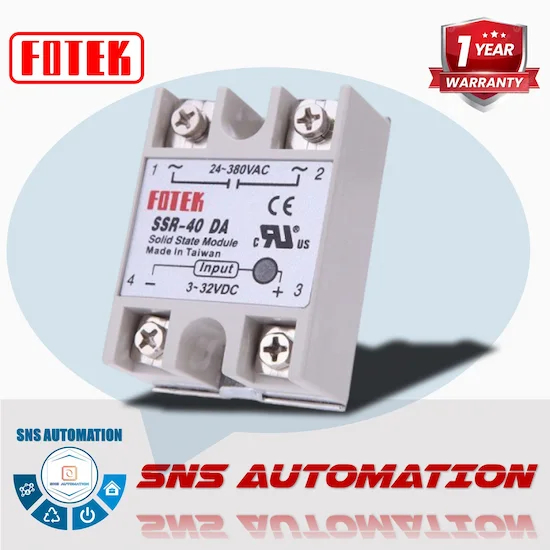 Rơ Le Bán Dẫn SSR-40 DA Fotek Chính Hãng - Đóng Ngắt Nhanh, Độ Bền Cao