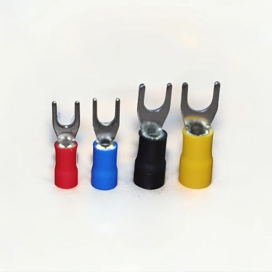 SV1.25-4 Đầu Cos Chữ Y Bọc Nhựa Đỏ (Dây 0.5 - 1.5mm², Lỗ Ốc M4)