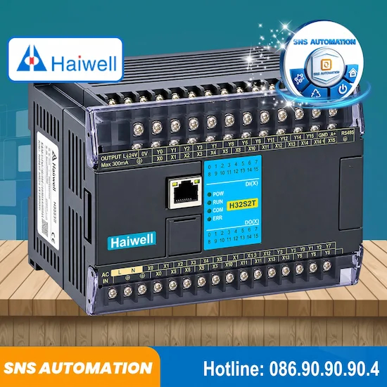 T20M2R Bộ Lập Trình PLC Haiwell 220VAC 8DI 6DO Relay 4AI 2AO