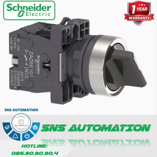 XA2ED33 Công Tắc Xoay 3 Vị Trí Schneider (Phi 22, 2NO, Tự Giữ)